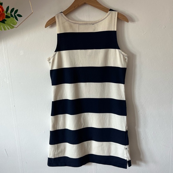 VTG Penguin beach coverup S mini dress big stripes pockets grommets early 2000s - Picture 5 of 10